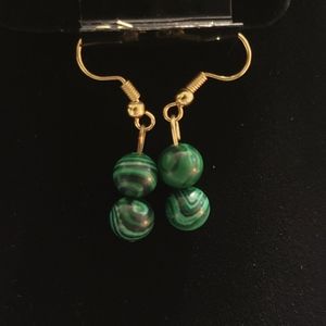 Malachite Crystal Earrings